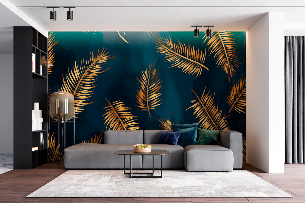 Golden palm fronds — interior 2