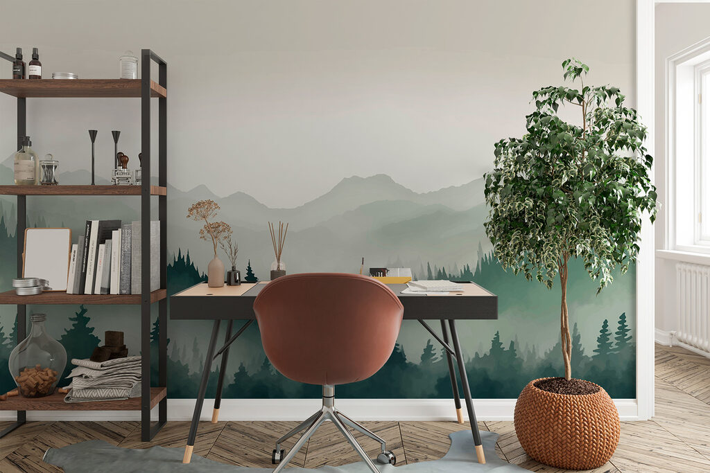 Pine forest in mist — interior 3