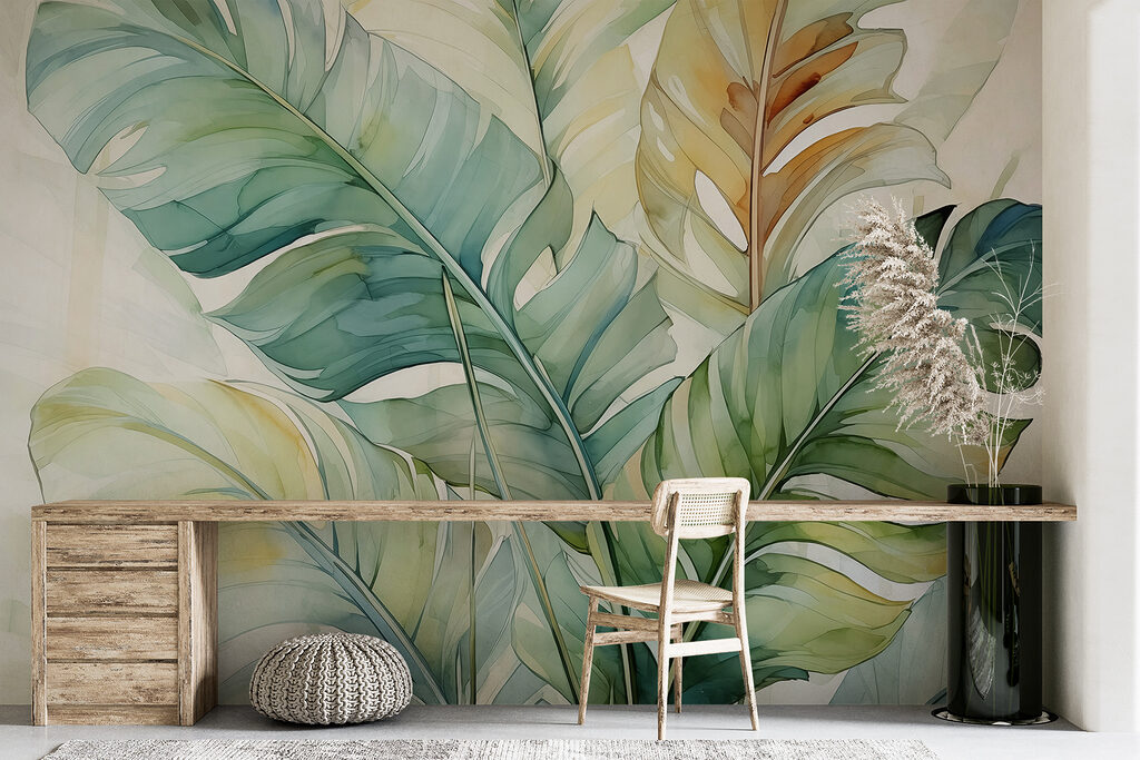Large diagonal leaves — interior 2