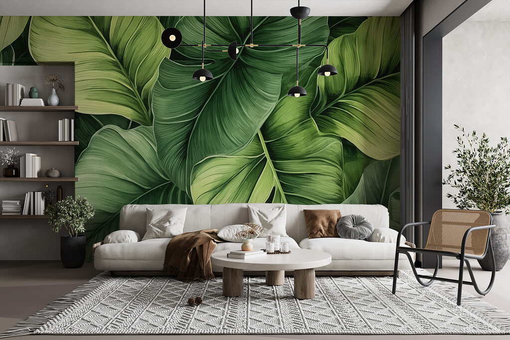 Green leaves, deep folds — interior 1