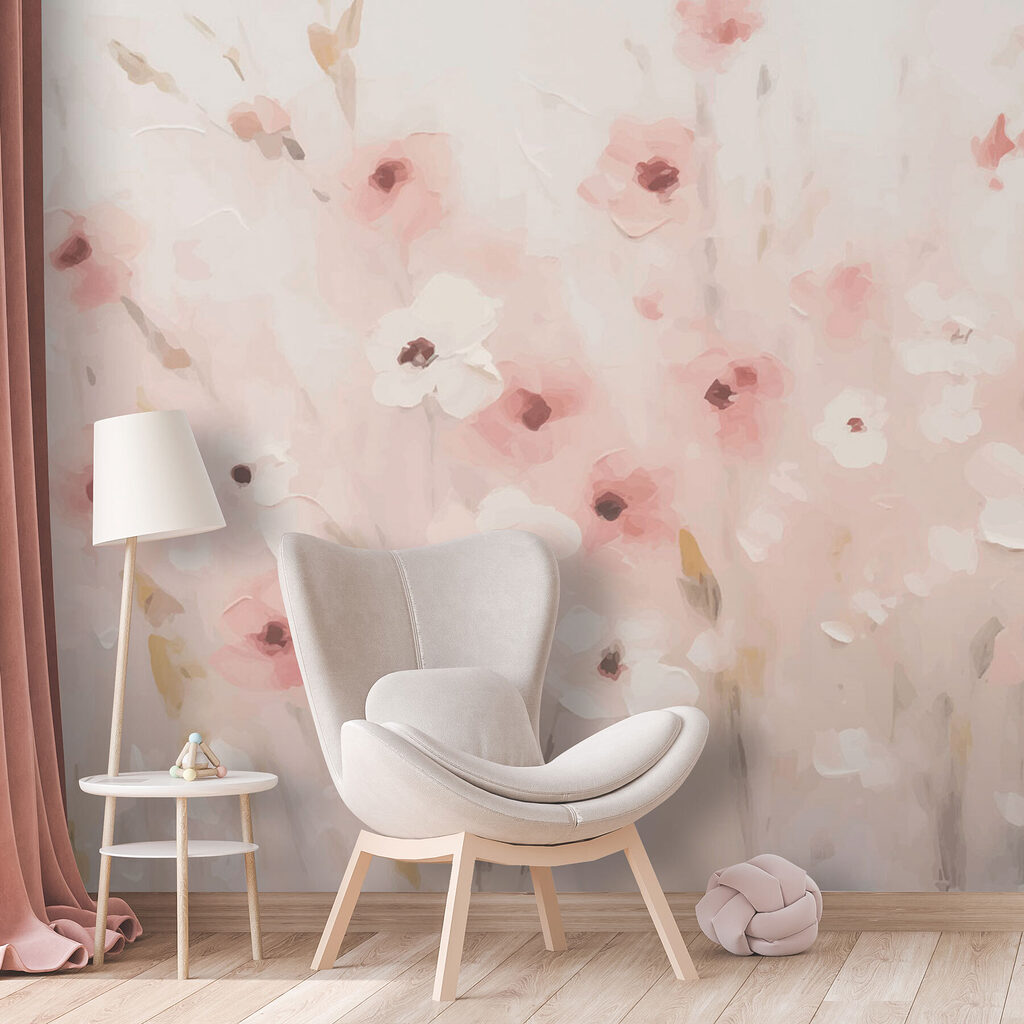 Pink meadow in mist — interior 2