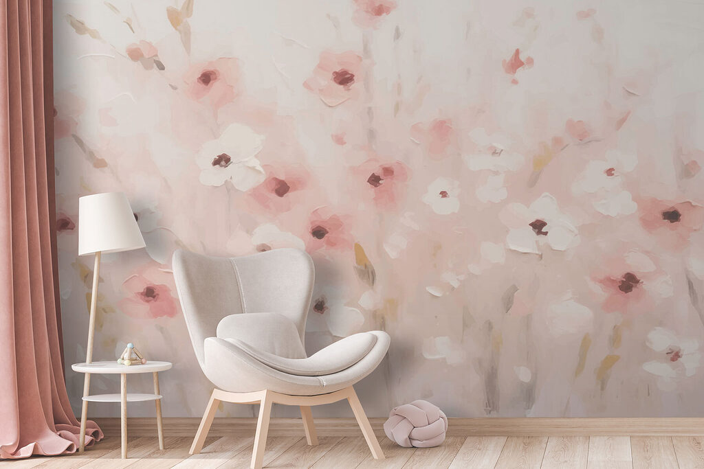 Pink meadow in mist — interior 3