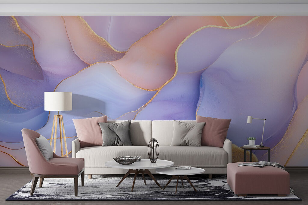 Pastel bands, gold lines — interior 2