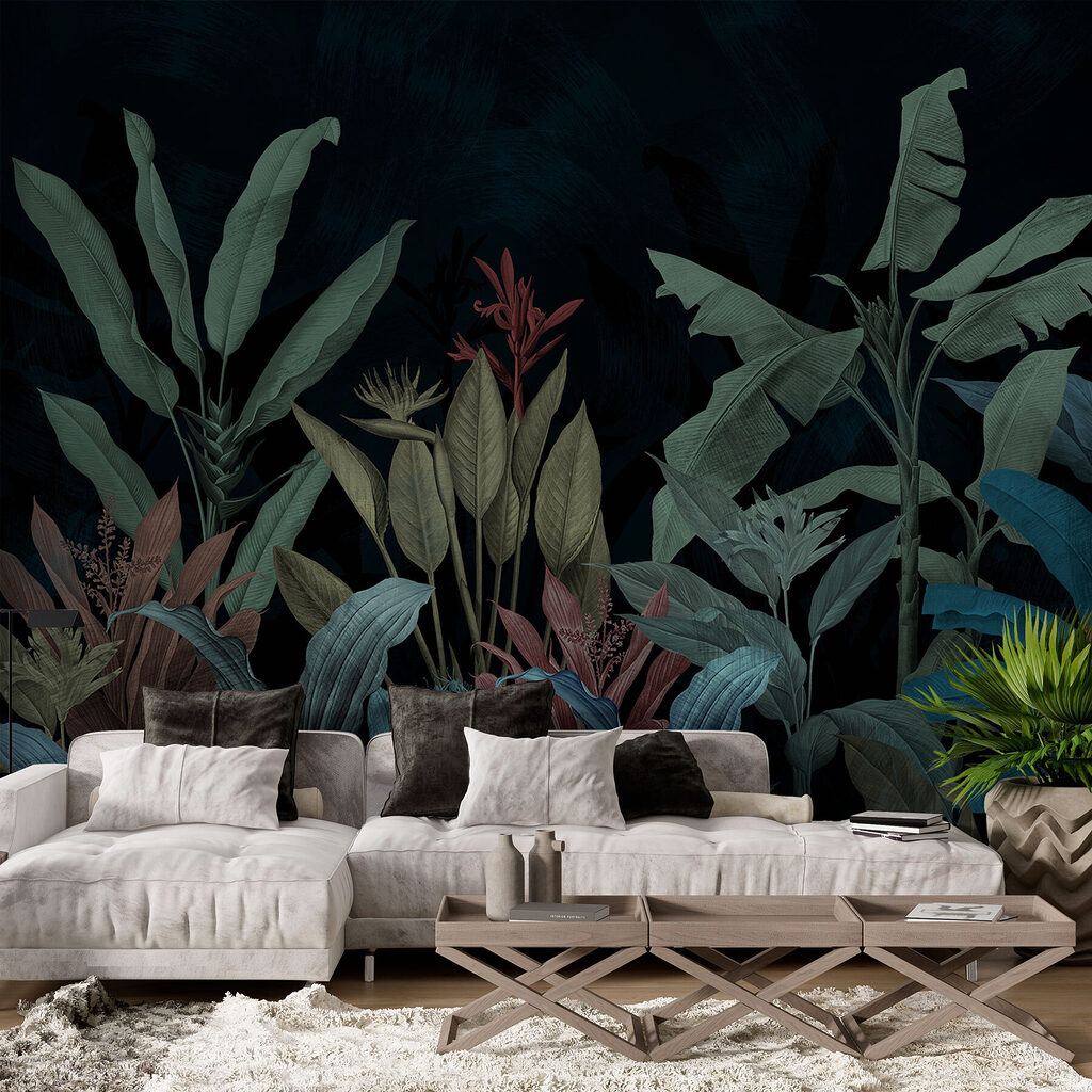 Tropical plants on stems — interior 2
