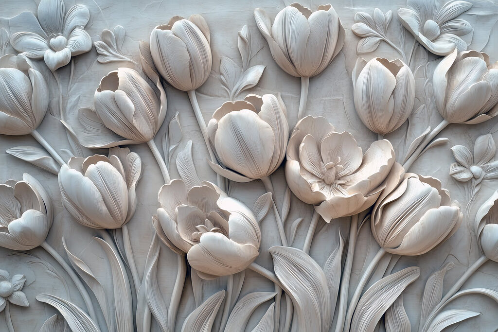 Tulip Garden Relief — full design