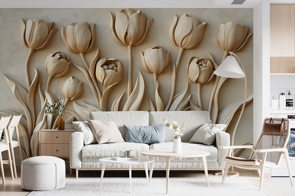 Tulips on long stems — interior 2