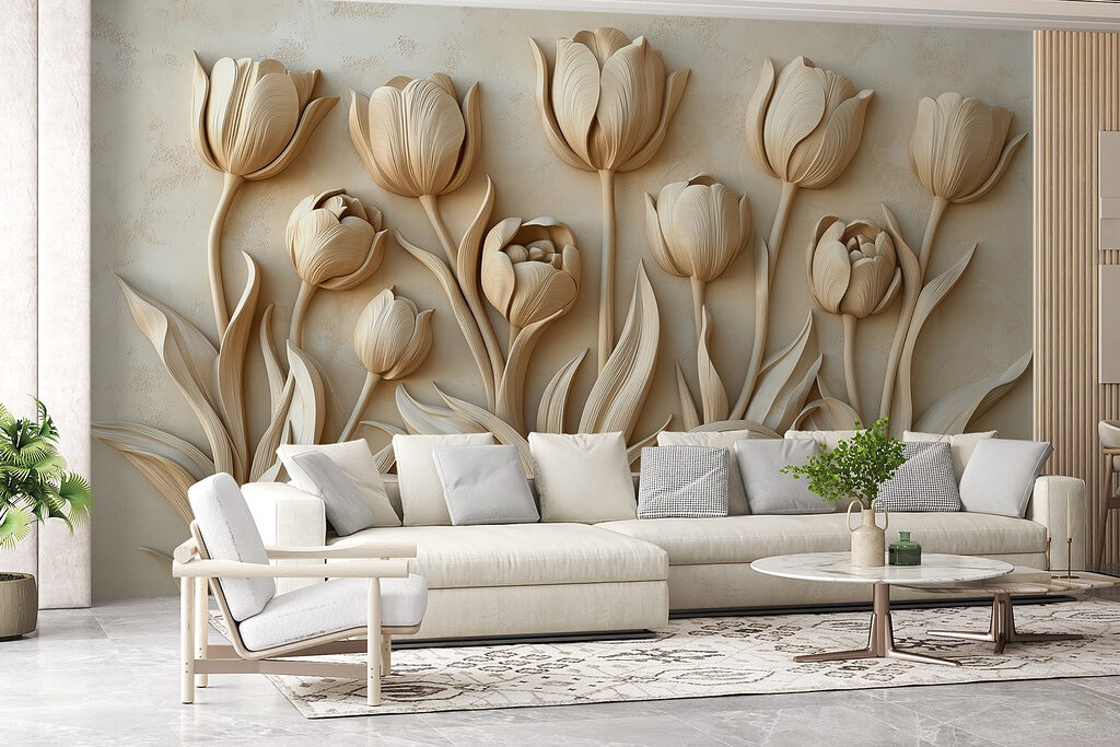 Tulips on long stems — interior 4