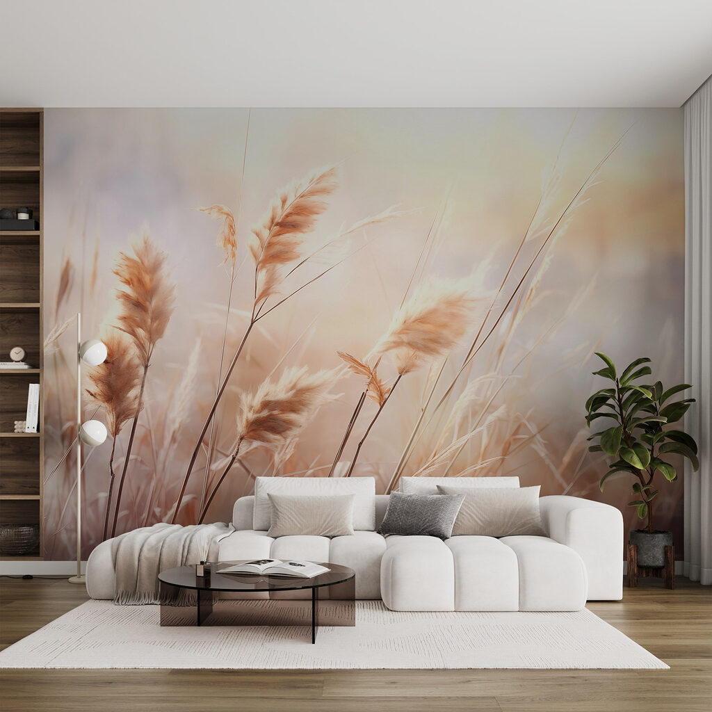 Grass plumes in backlight — interior 1