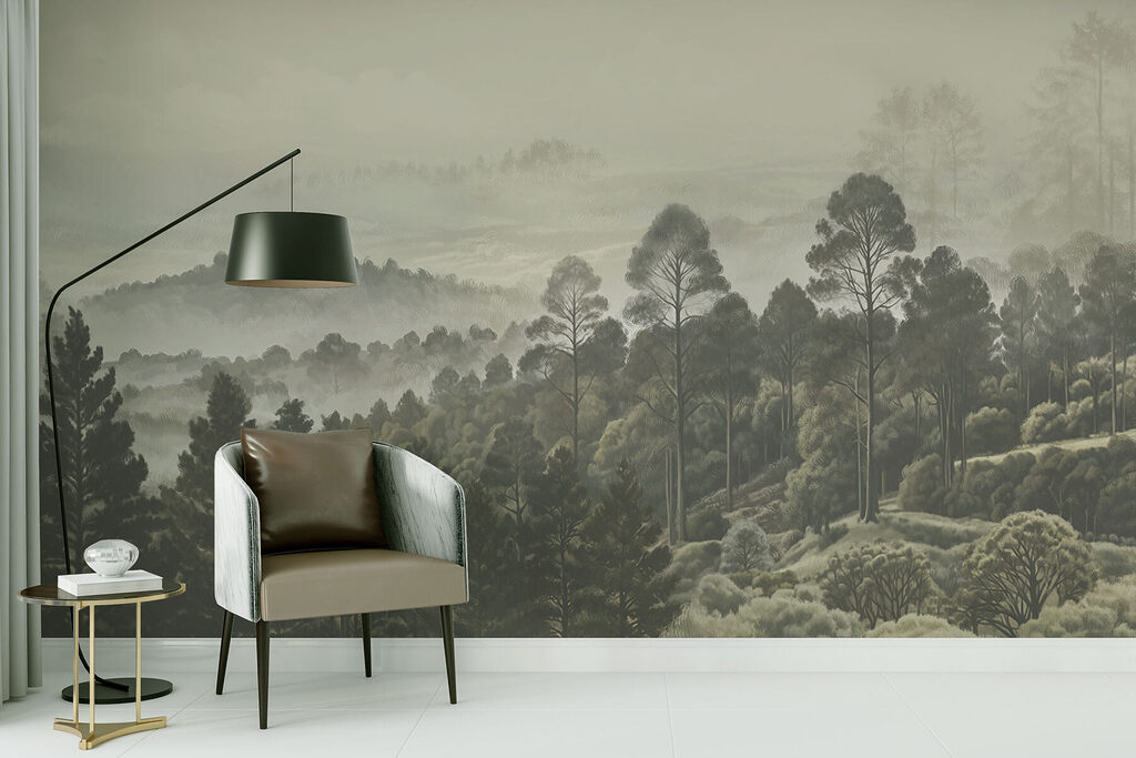 Wooded hills in mist — interior 4