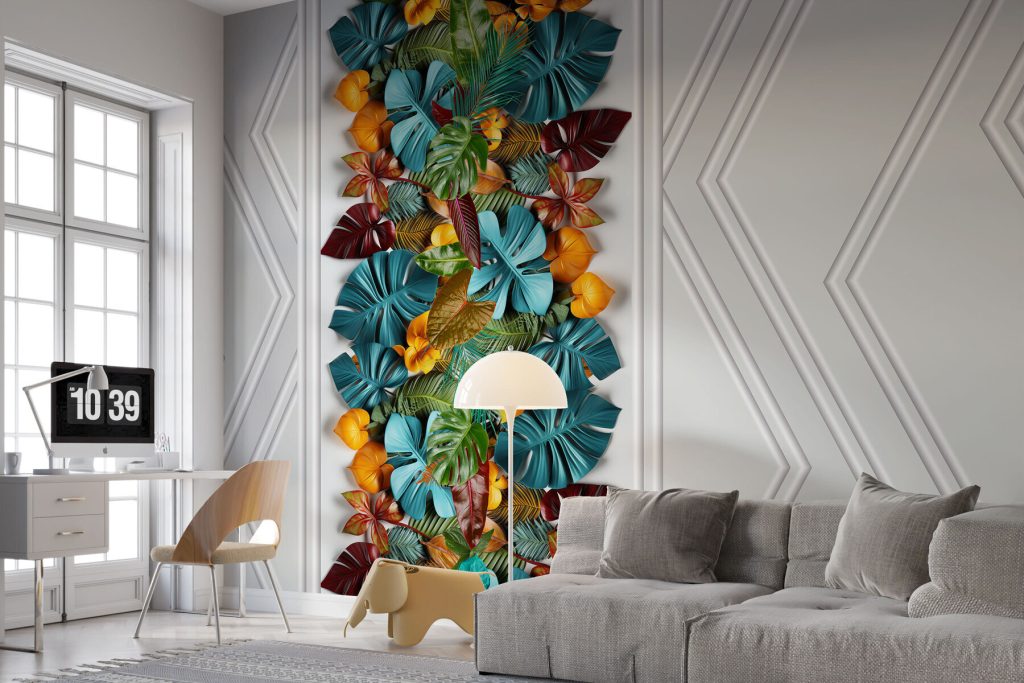 Leaves between white bands — interior 6