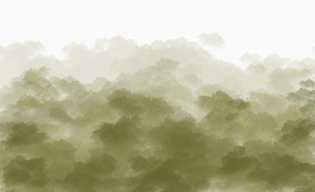 Misty watercolour clouds — full design