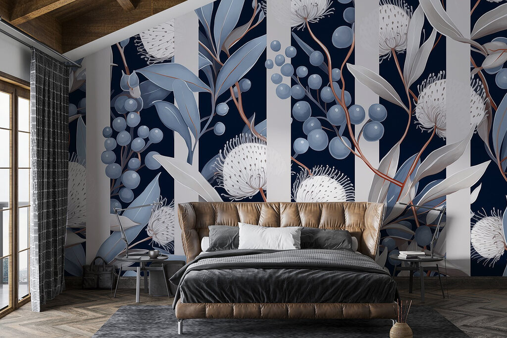 Flower umbels between stripes — interior 2