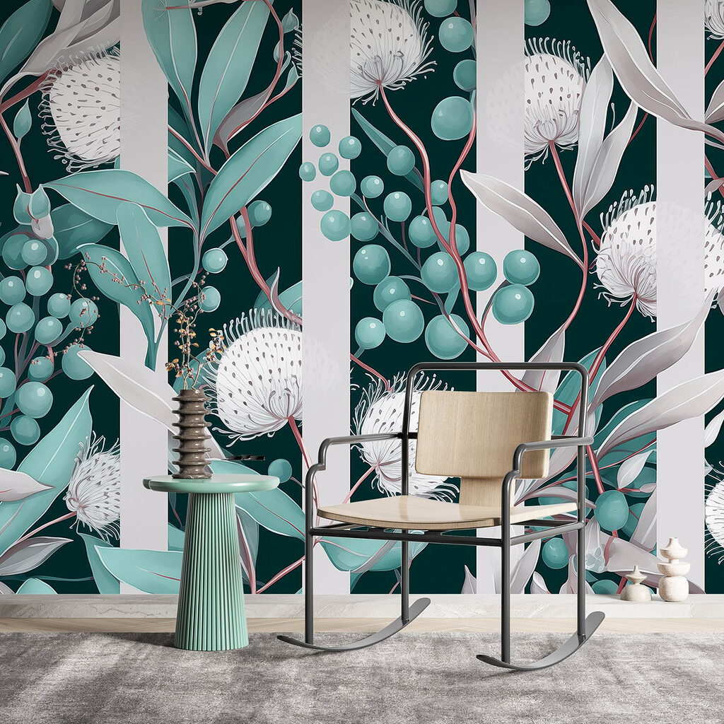Botanical Stripe Pattern — interior 1