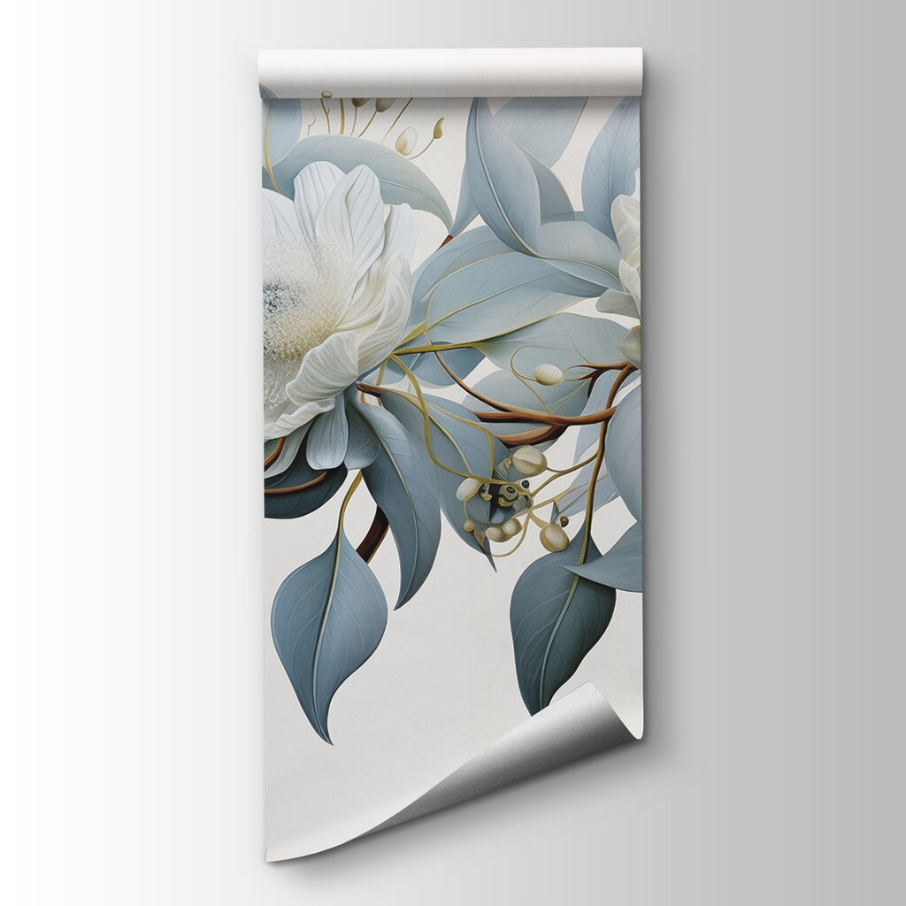 White flowers, golden twigs — product view