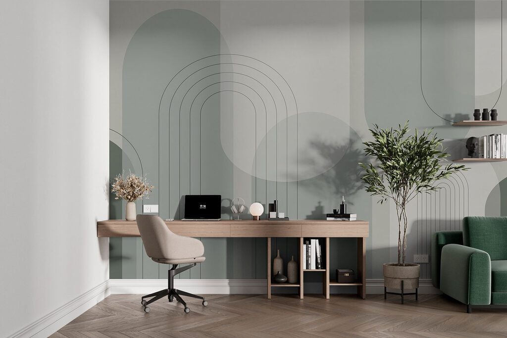 Grey-green arcs and lines — interior 3
