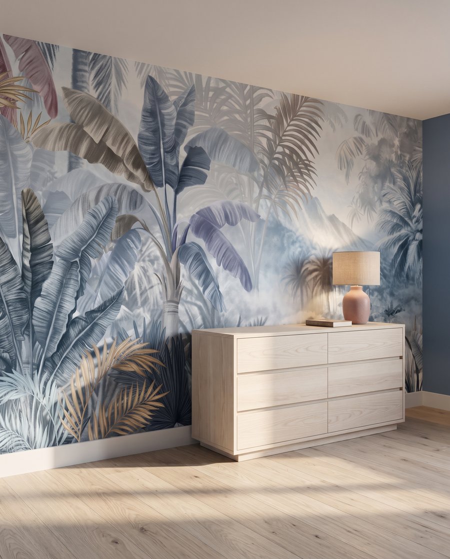 Tropical lake, soft mist — interior 2
