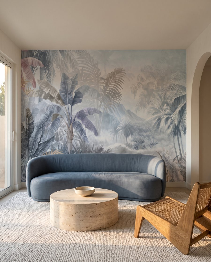 Tropical lake, soft mist — interior 3