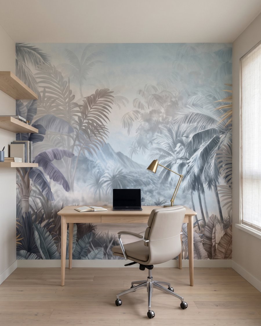 Tropical lake, soft mist — interior 4