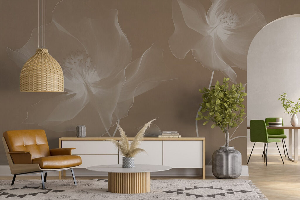 Flowers Like Vapour in an interior