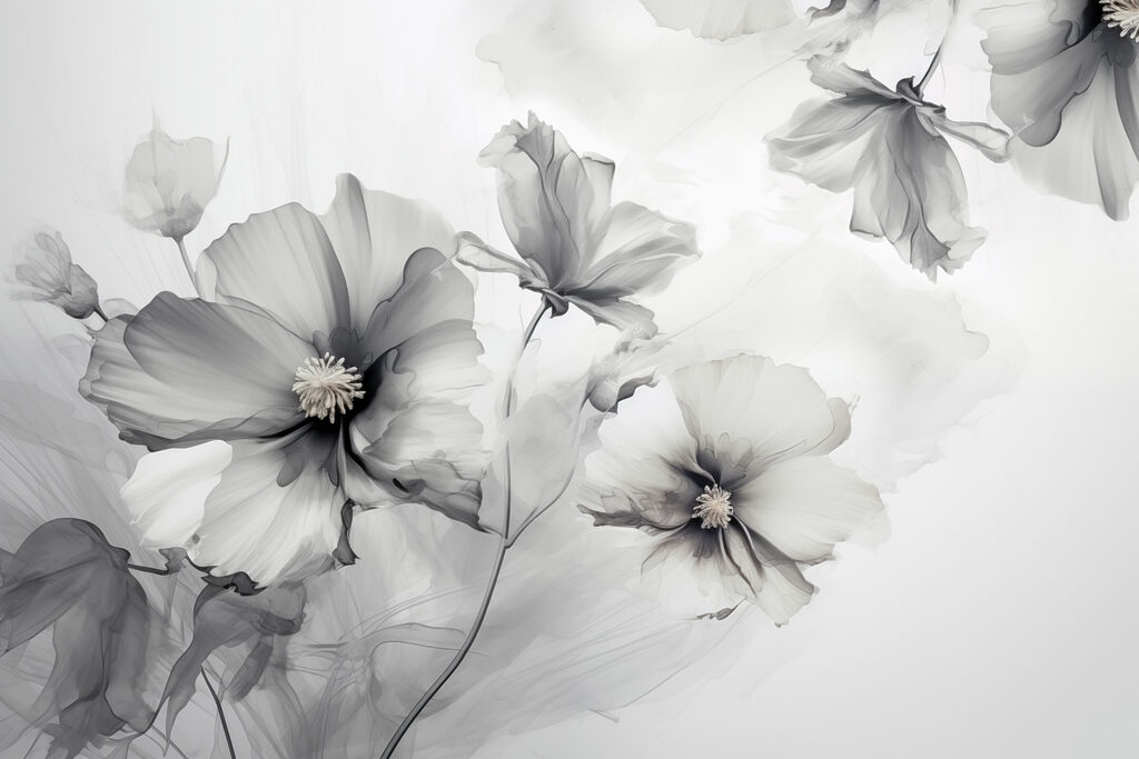 Loose flowers in watercolour — full design