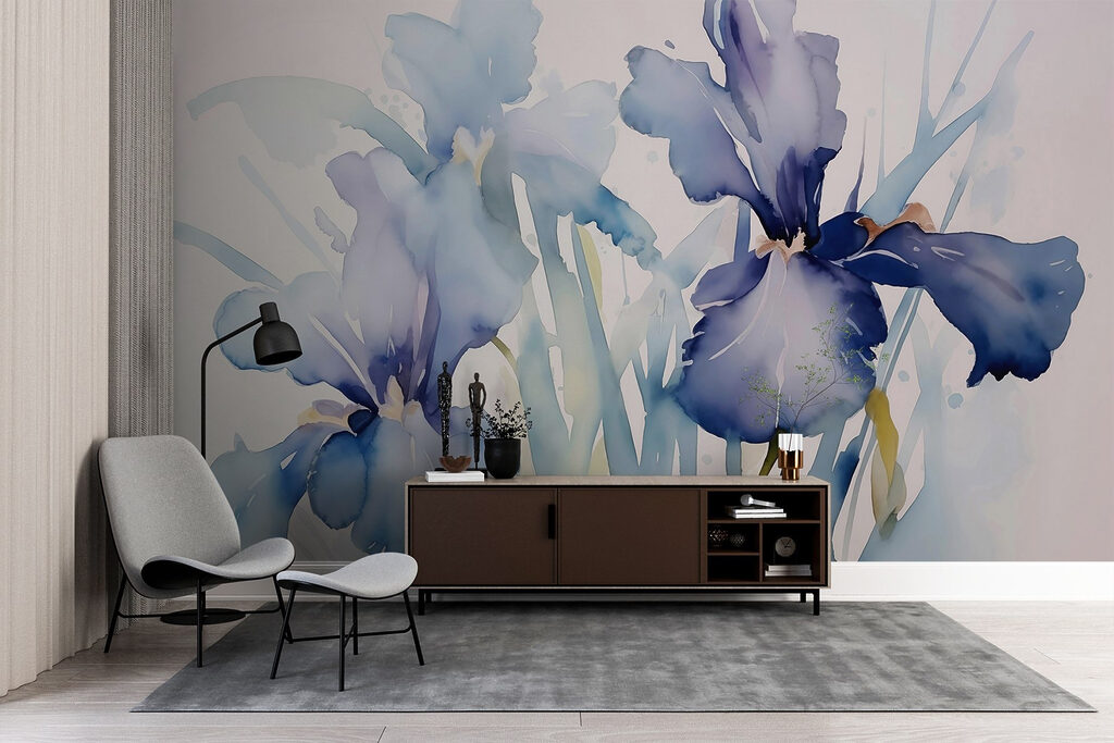Blue irises — interior 2