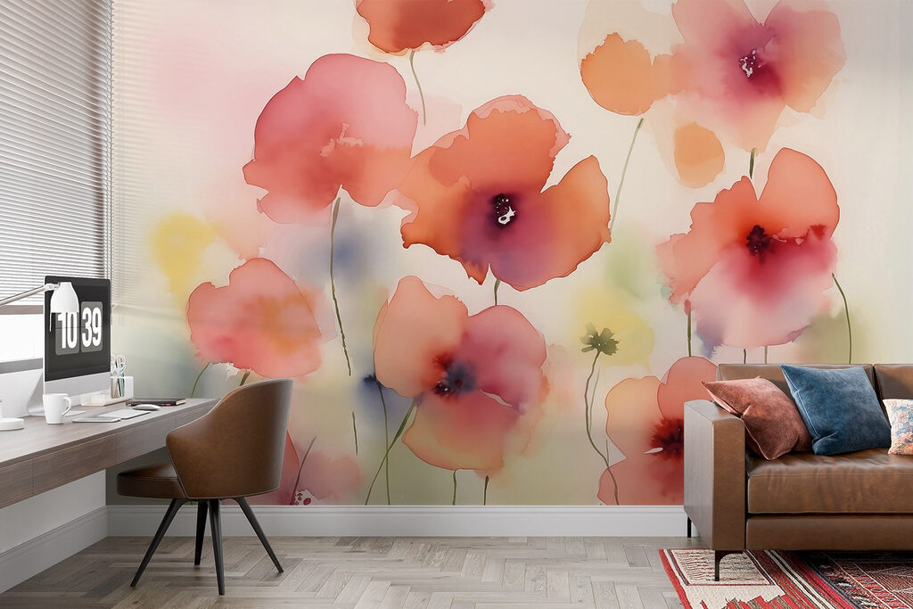Thin-stemmed coral blooms — interior 1