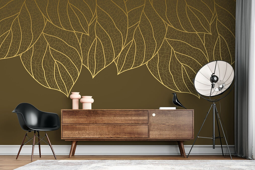 Hanging gold leaf edges — interior 2