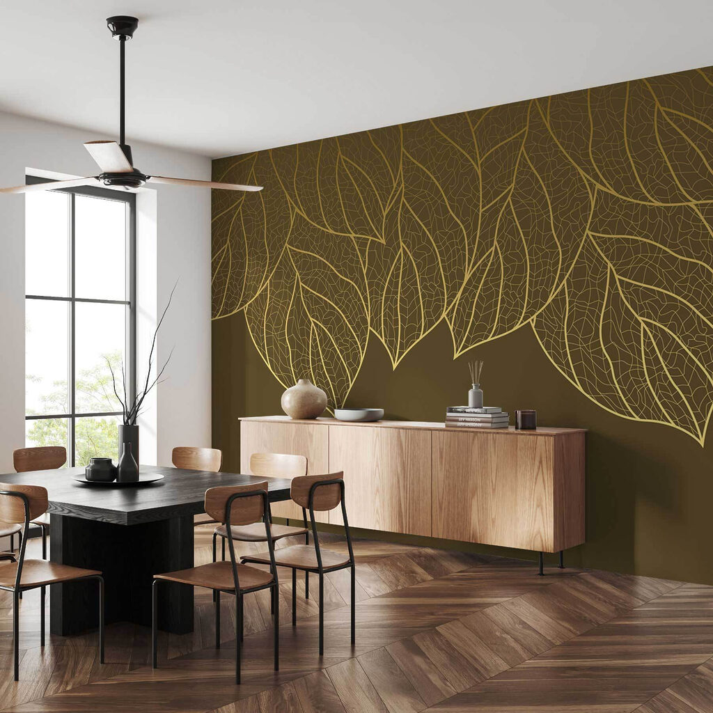 Hanging gold leaf edges — interior 3