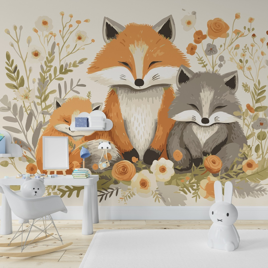 Foxes in a wreath — interior 2