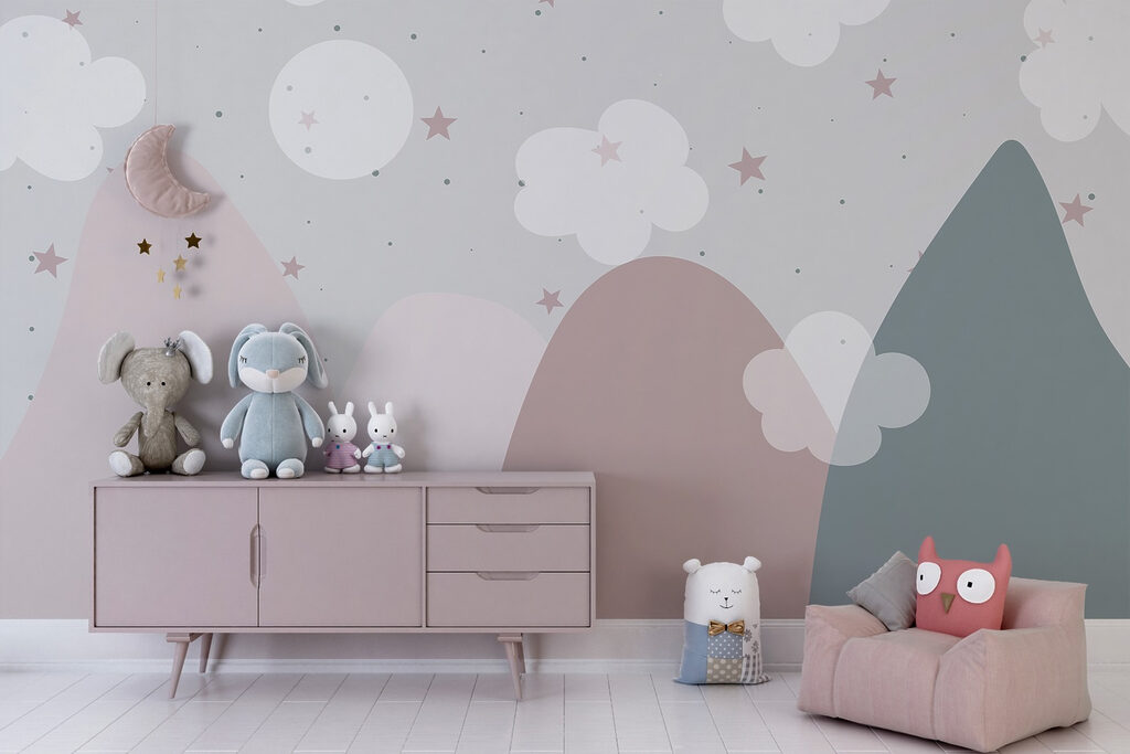 Pastel hills and stars — interior 2