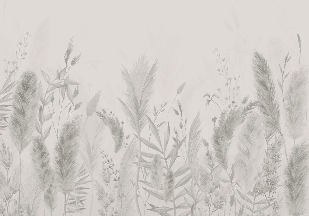 Pale grasses in mist — full design