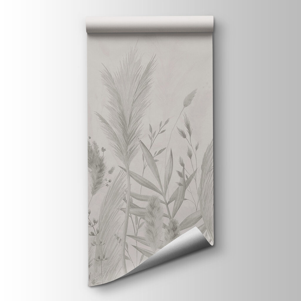 Pale grasses in mist — product view