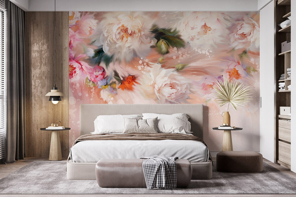 Peonies in soft washes — interior 2