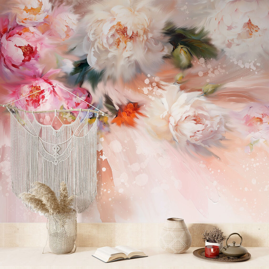 Peonies in soft washes — interior 4