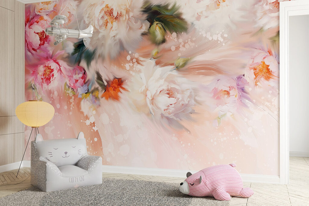 Peonies in soft washes — interior 5