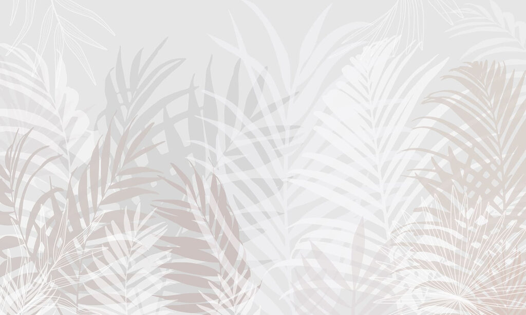Pale palm leaves — full design