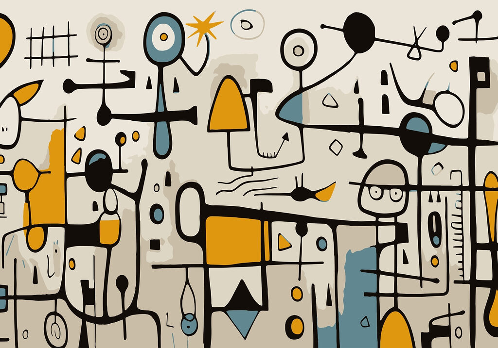 Playful lines with ochre — full design