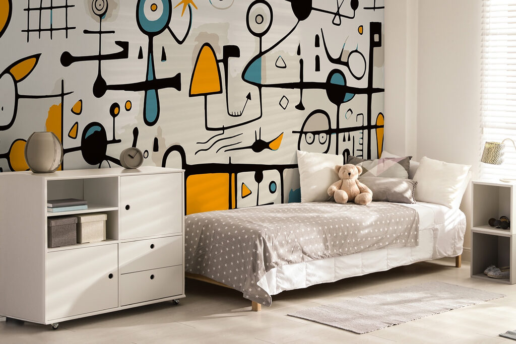 Playful lines with ochre — interior 2