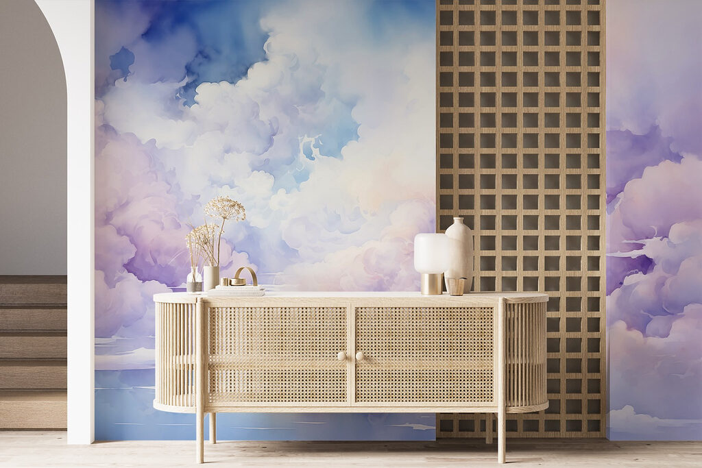 Lilac clouds over water — interior 1