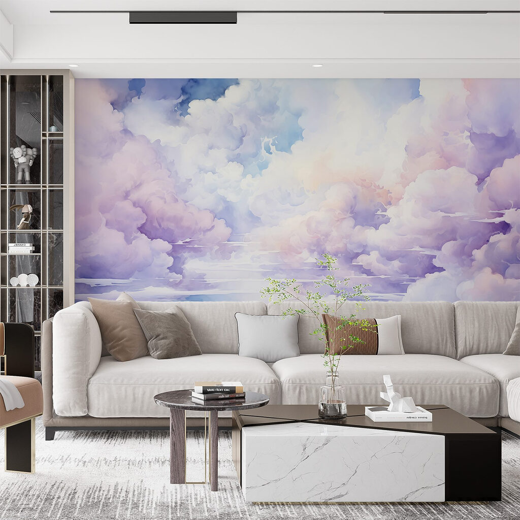 Lilac clouds over water — interior 2