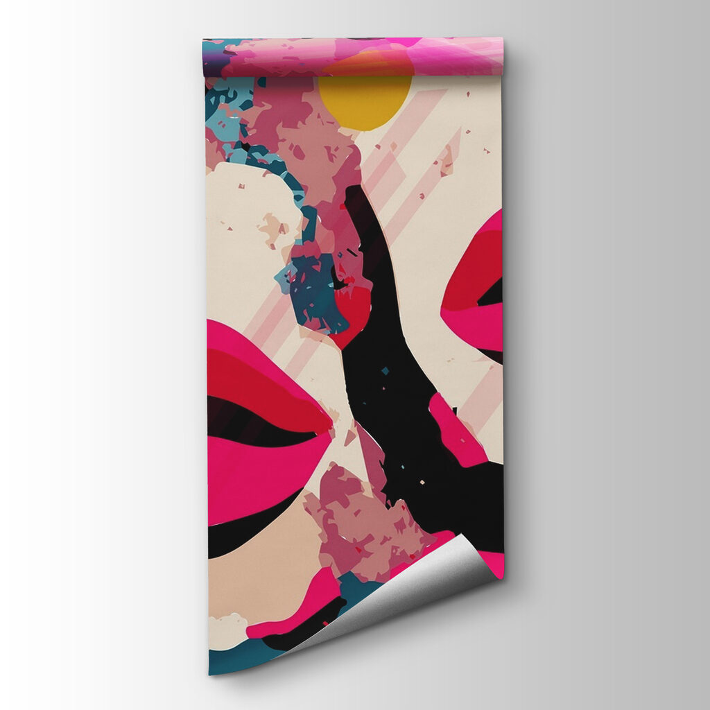 Pink lips in splashes — product view