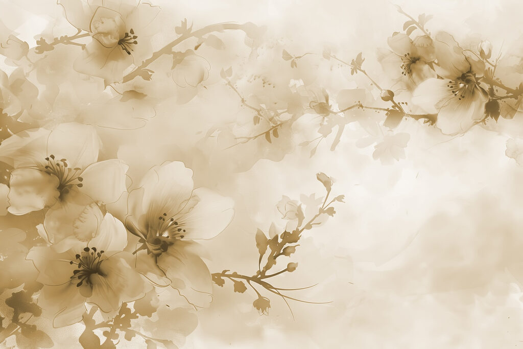 Flowers in Warm Mist — full design
