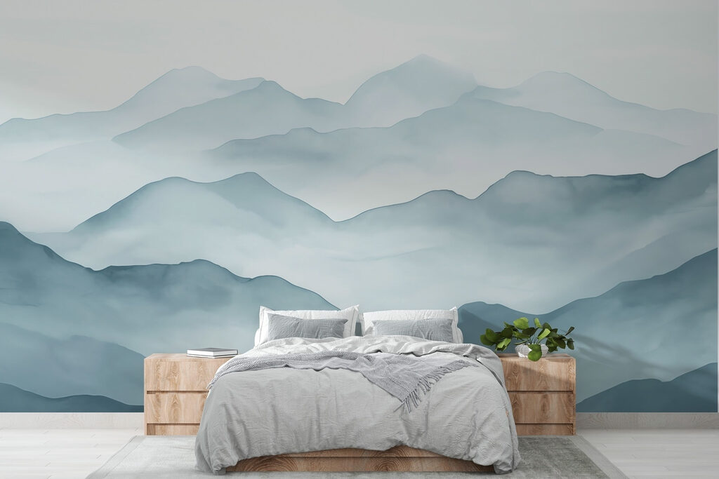Watercolour mountain layers — interior 2