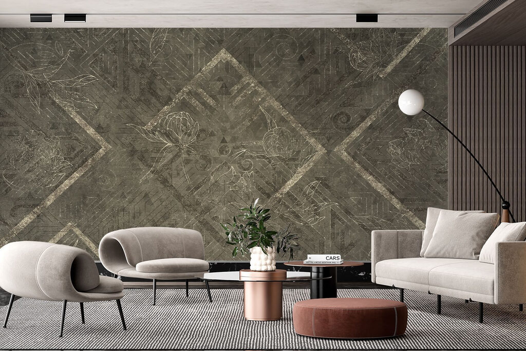 Weathered geometric squares — interior 1