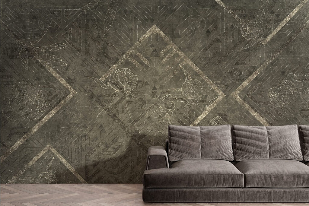 Weathered geometric squares — interior 2