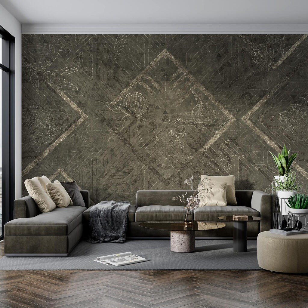 Weathered geometric squares — interior 4