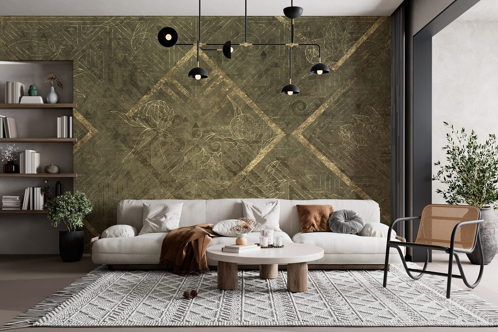 Diamonds on Weathered Stone in an interior