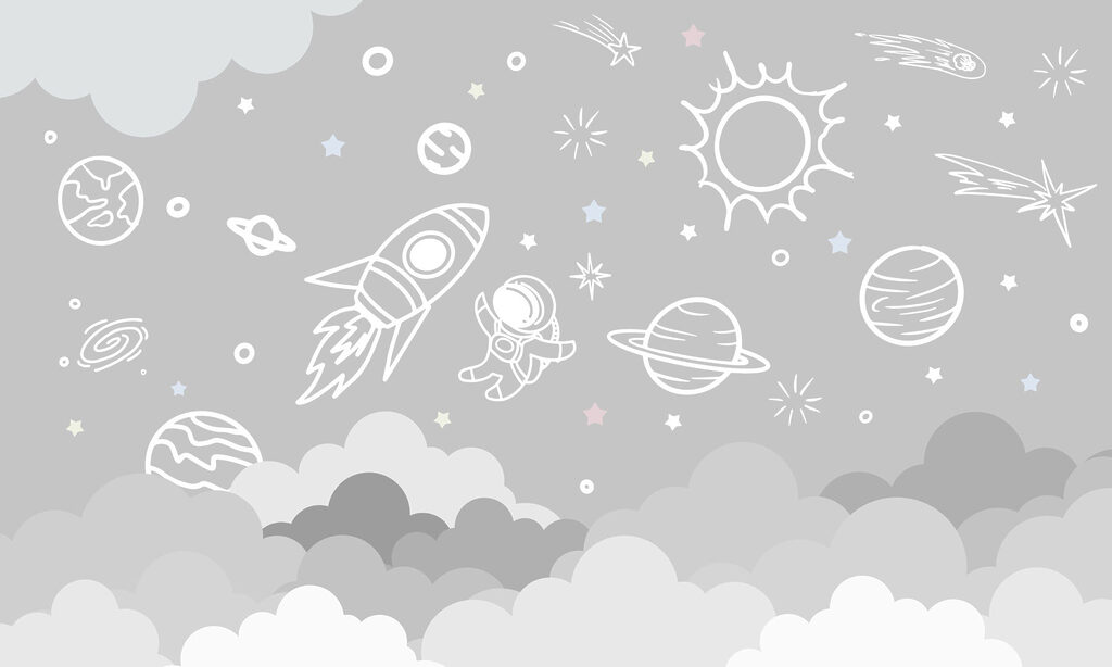 White space doodles — full design