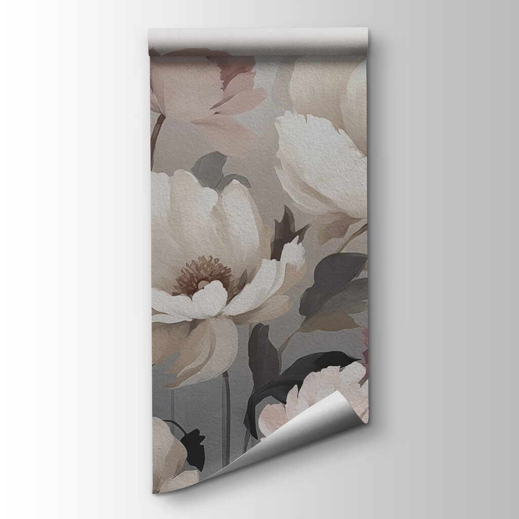 Muted pastel peonies — product view