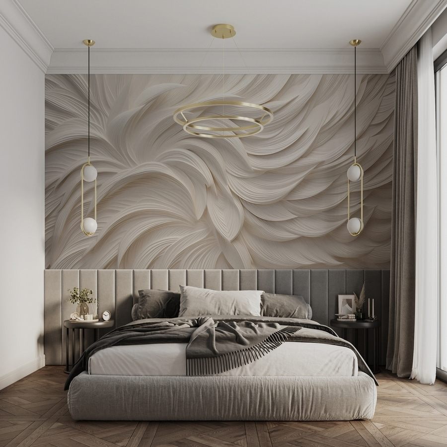 White layers fanning out — interior 2
